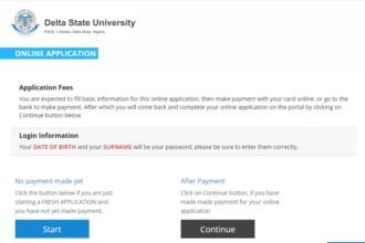 Delsu online application